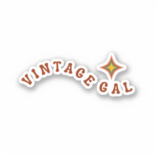  Gal Retro Vinyl Sticker (Voorkant)