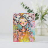 Gal voor gemengde media briefkaart (Staand voorkant)