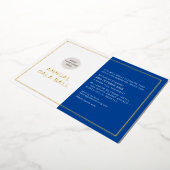 GALA BALL logo formal royal blue gold Folie Uitnodiging (Gedraaid)