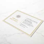 GALA BALL logo modern minimaal ivoorgoud Folie Uitnodiging (Gedraaid)