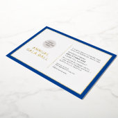GALA BALL logo modern minimaal koninklijk blauw go Folie Uitnodiging (Gedraaid)