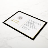 GALA BALL logo modern minimaal zwart stropdas goud Folie Uitnodiging (Gedraaid)
