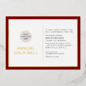 GALA BALL logo moderne minimale bruine maradie roo Folie Uitnodiging (Voorkant)