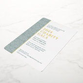 GALA BALL modern elegant evenement donkergroen gou Folie Uitnodiging (Gedraaid)