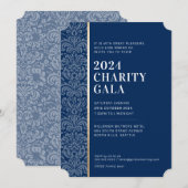 GALA BALL modern elegant evenement marineblauw gou Kaart (Voorkant / Achterkant)