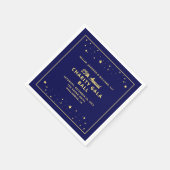 Gala Ball Silent Auction Elegant Blauw Goud Servet (Hoek)