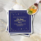 Gala Ball Silent Auction Elegant Blauw Goud Servet