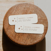 GALA Bohemian Terracotta Celestial Return Address Etiket