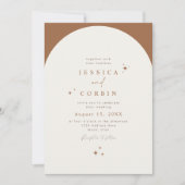 GALA Boho Terracotta Arch Celestial Star Wedding I Kaart (Voorkant)