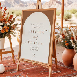 GALA Boho Terracotta Arch Celestial Star Welkom Poster