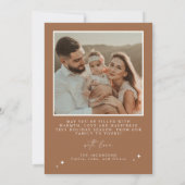 GALA Boho Terracotta Arch Merry & Bright Kerstmis Kaart (Achterkant)