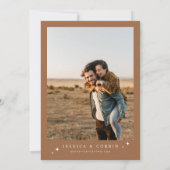 GALA Burnt Oranje Boho Arch Star Save the Date Kaart (Achterkant)