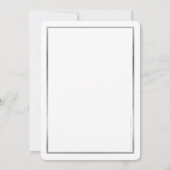 GALA DINNER modern business Silver zwart Kaart (Achterkant)