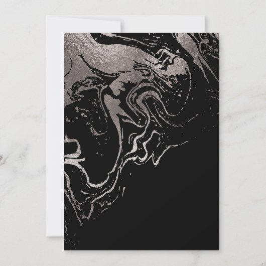 Gala Elegant Silver Marbling Kaart (Achterkant)