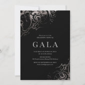 Gala Elegant Zilver Marmering Kaart (Voorkant)