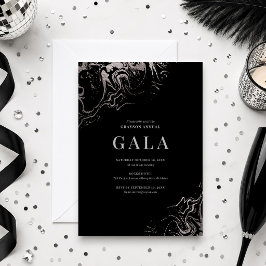 Gala Elegant Zilver Marmering Kaart