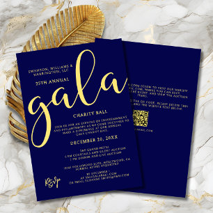 Gala-evenement liefdadigheidsactie Elegante Blauwe Kaart
