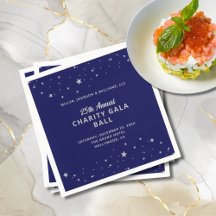 Gala Event Charity Ball Elegant Blauw Zilver Sterr