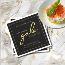Gala Event Charity Fundraiser Elegant Zwart Goud