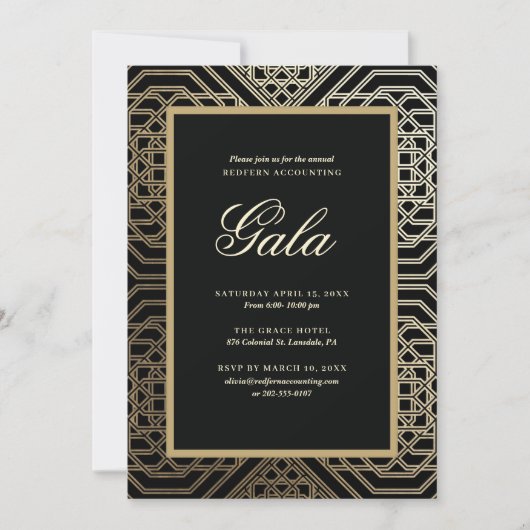 Gala-feest uitnodiging (Voorkant)