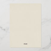 GALA FUNDRAISER modern logo calligrafie zwart goud Folie Uitnodiging (Achterkant)