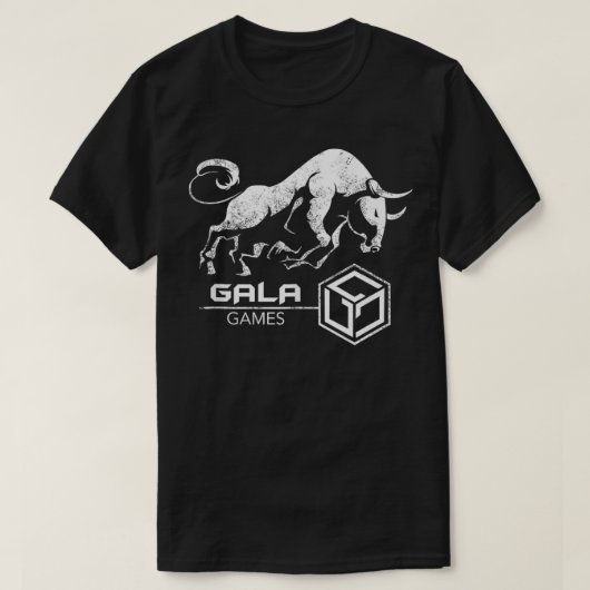 GALA Games Crypto BULLRUN HODL NFT Gaming Milliona T-shirt (Design voorkant)
