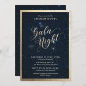 Gala Night Sterrennacht Sky Uitnodiging (Voorkant / Achterkant)