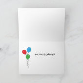 Gala of Fun Balloons Happy Birthday Kaart (Binnen)