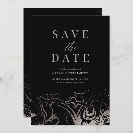 Gala Save the Date Card Kaart (Voorkant / Achterkant)