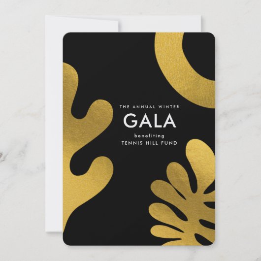 Gala-uitnodiging uit het midden van de eeuw kaart (Voorkant)