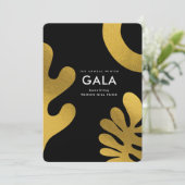 Gala-uitnodiging uit het midden van de eeuw kaart (Staand voorkant)