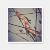 Gala vogels in boom 1 servet (Voorkant)