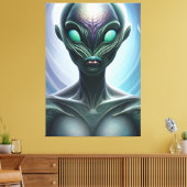 Galactic Alien Canvas afdrukken (Insitu (Woonkamer))