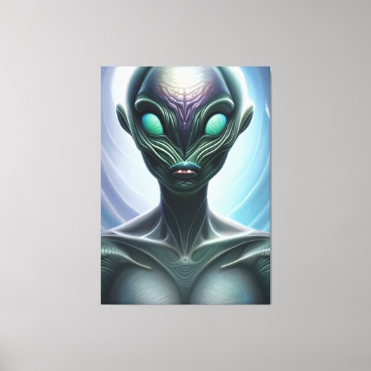 Galactic Alien Canvas afdrukken (Voorkant)