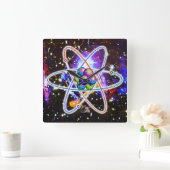 Galactic Atomic Vierkante Klok (Huis)