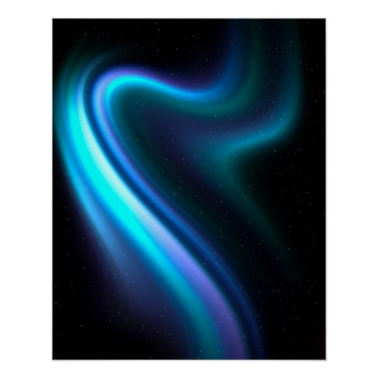 Galactic Aurora Polaris Glossy Poster (Voorkant)