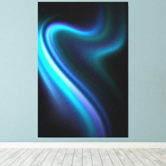 Galactic Aurora Polaris Stretched Canvas Afdrukken (Insitu (Houten vloer))