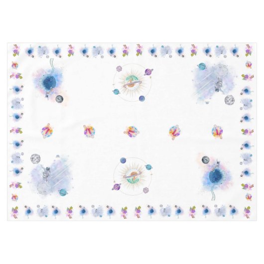 Galactic Avontuur Party Tafelkleed (Voorkant (Horizontaal))