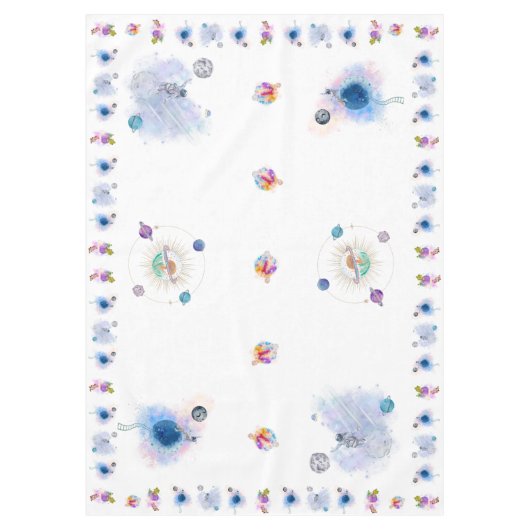 Galactic Avontuur Party Tafelkleed (Voorkant)