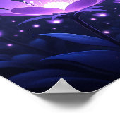 Galactic Bloom Garden under the Cosmic Light Poster (Hoek)