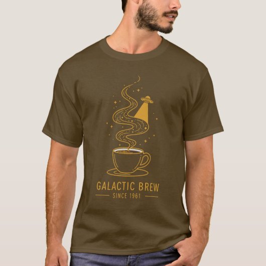 Galactic Brew - Interstellaire koffie sinds 1961 T-shirt (Voorkant)
