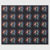 Galactic Cat Astronaut Cadeaupapier (Vlak)