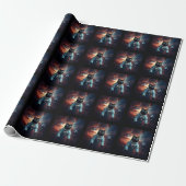 Galactic Cat Astronaut Cadeaupapier (Uitgerold)