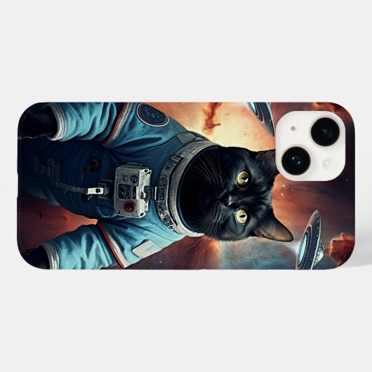 Galactic Cat Astronaut Case-Mate iPhone Case (Achterkant (horizontaal))