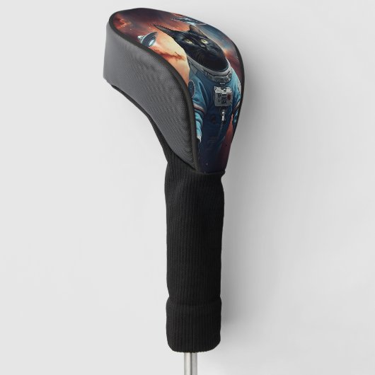 Galactic Cat Astronaut Golfheadcover (Schuin)