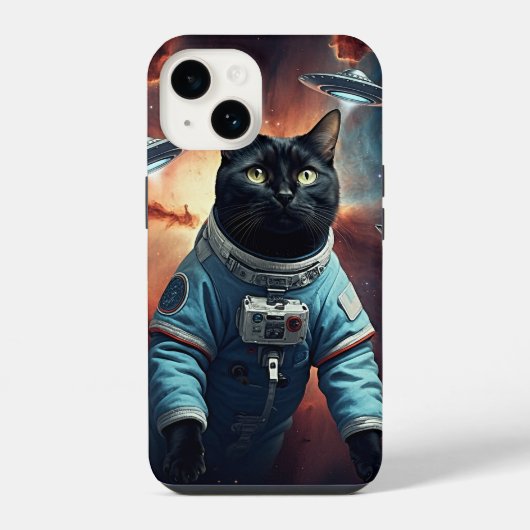 Galactic Cat Astronaut iPhone Hoesje (Achterkant)