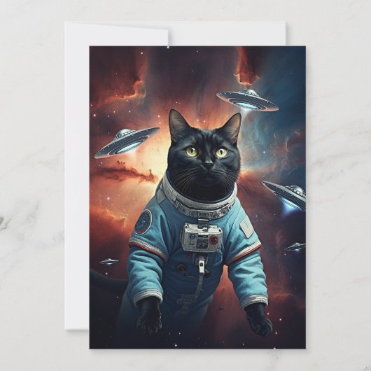 Galactic Cat Astronaut Kaart (Voorkant)