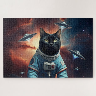 Galactic Cat Astronaut Legpuzzel