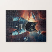 Galactic Cat Astronaut Legpuzzel (Horizontaal)