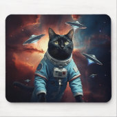 Galactic Cat Astronaut Muismat (Voorkant)